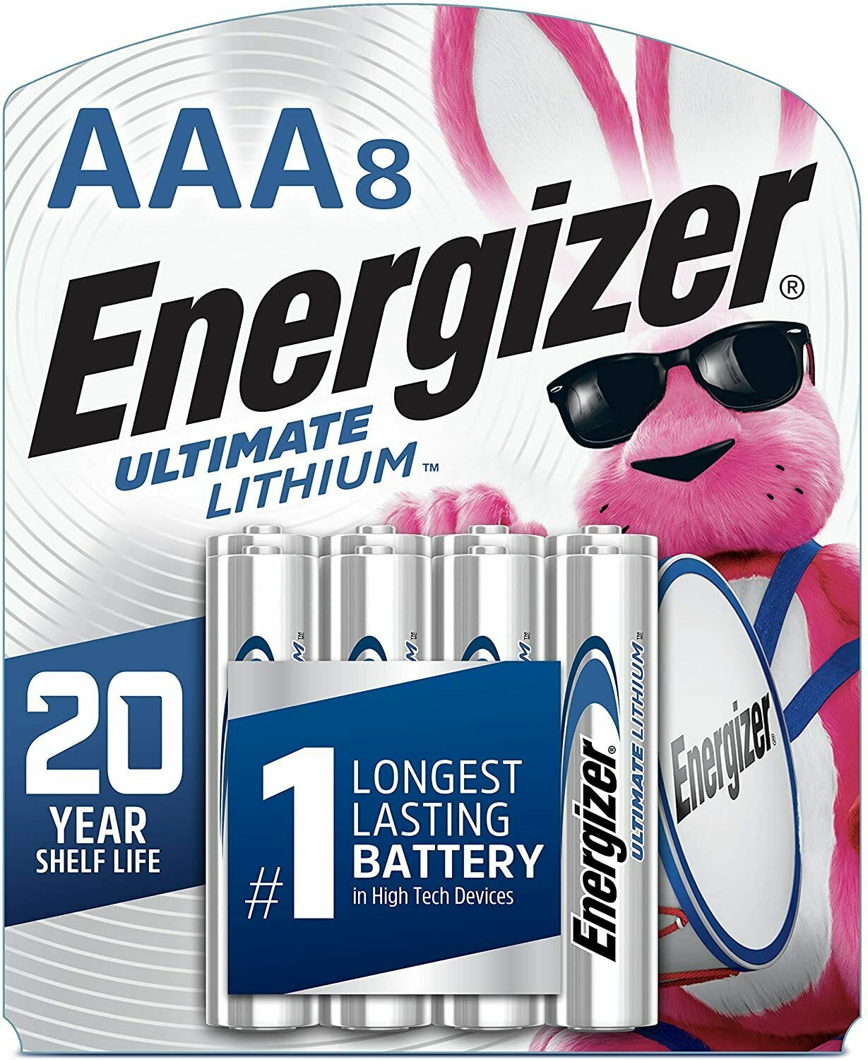 Energizer Ultimate Lithium AAA Batteries, 8 Pack